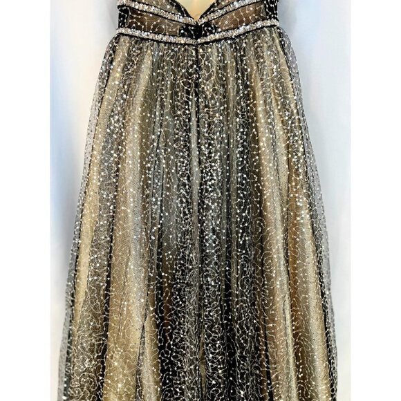 Dave & Johnny Black Sequin Halter Formal Gown $286 - Picture 9 of 14